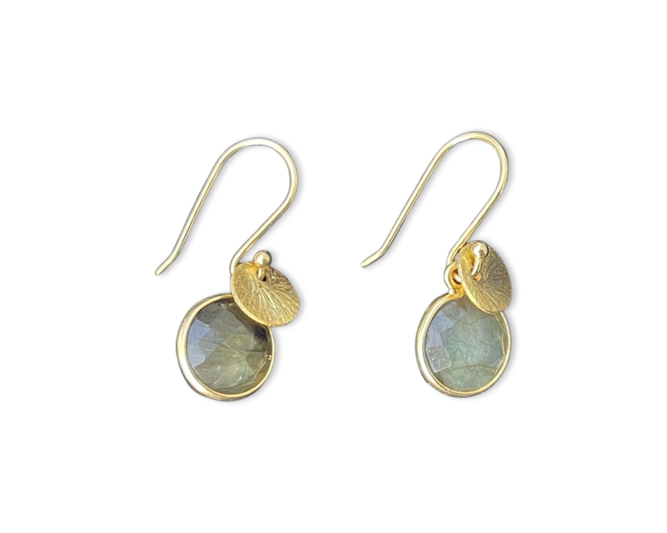 Ohrringe "Labradorit Duo" 925 Sterlingsilber vergoldet