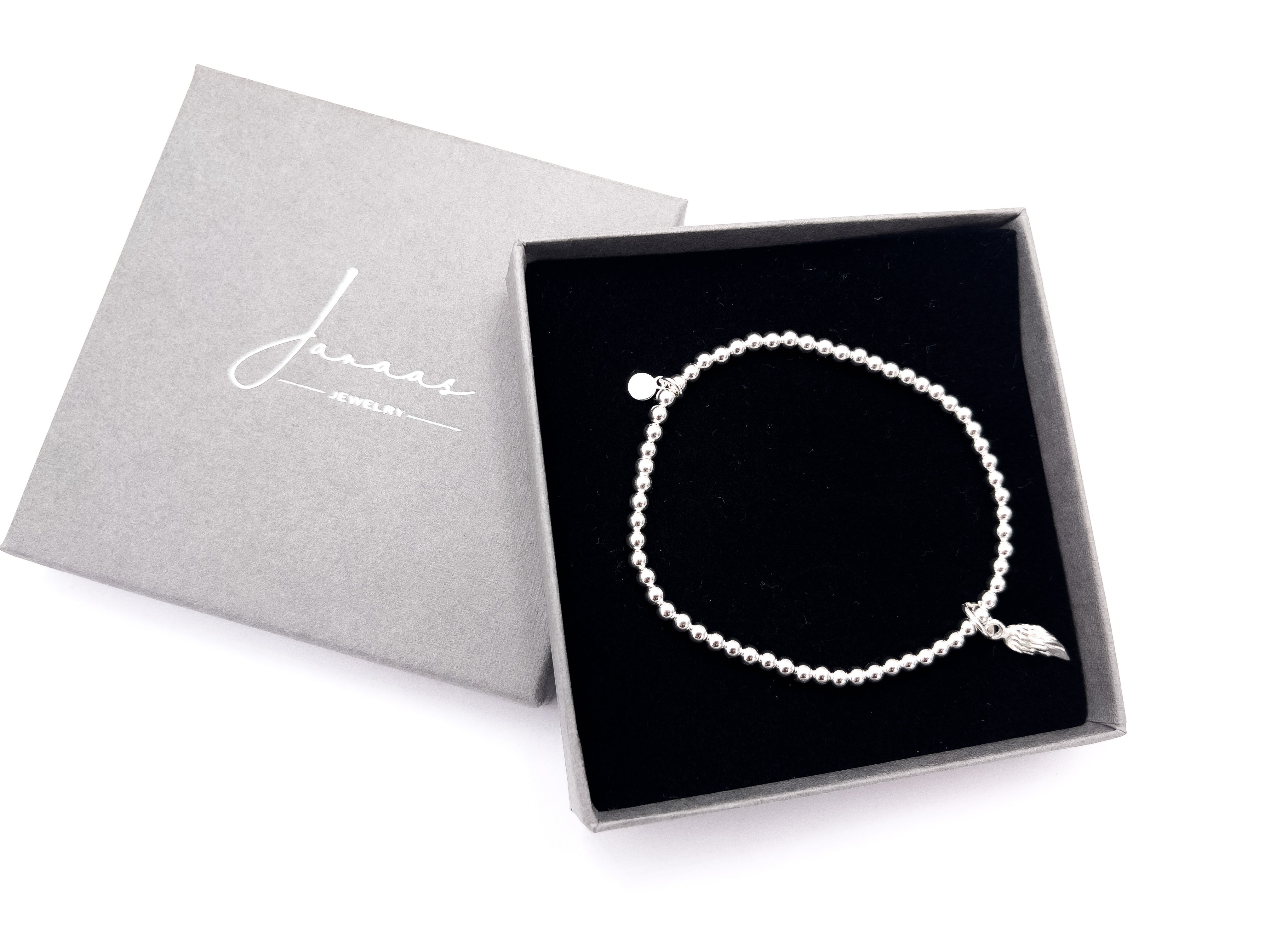 Perlenarmband „Flügel“ - 925 Sterlingsilber