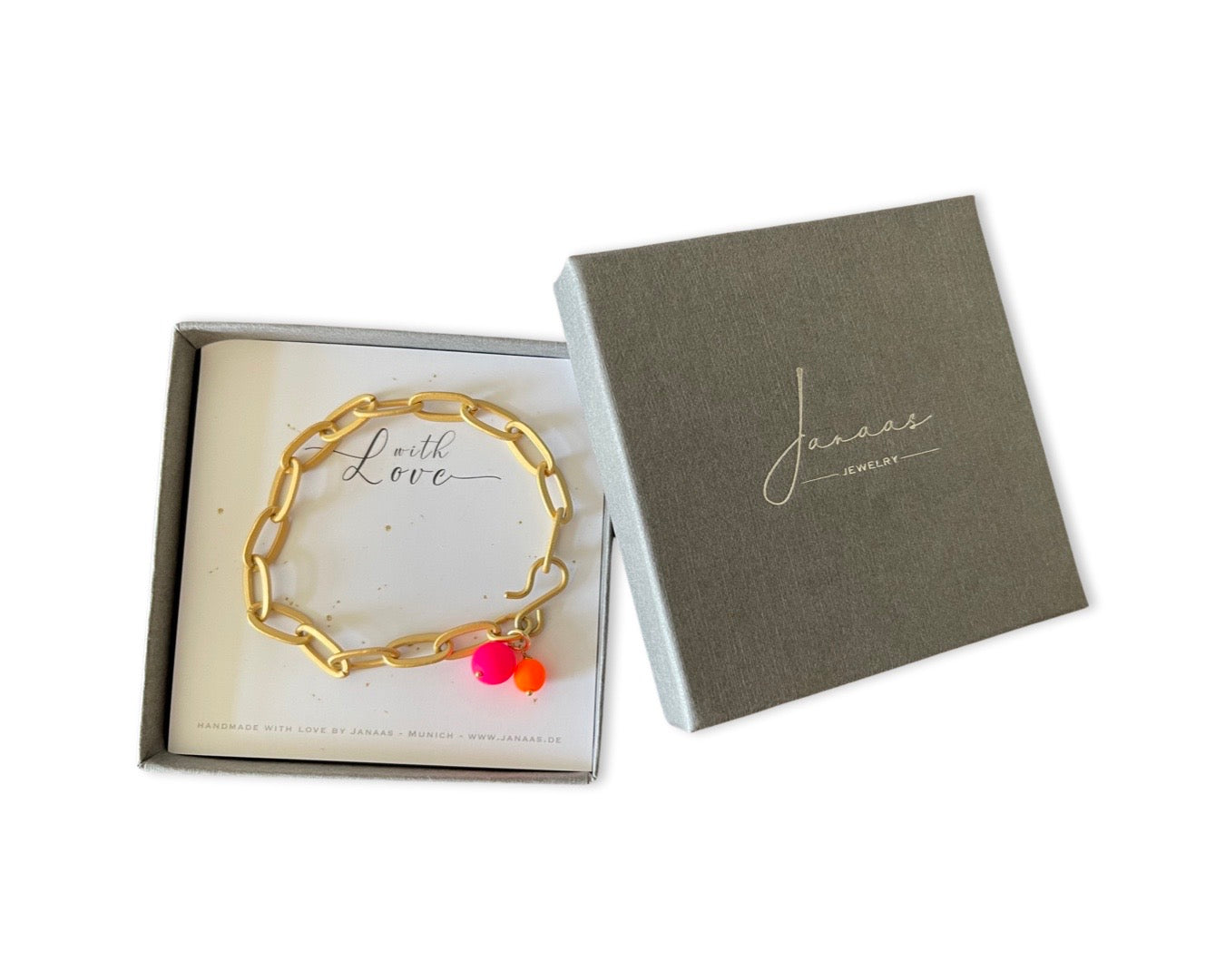 Gliederarmband M „Neon“ - Stahl