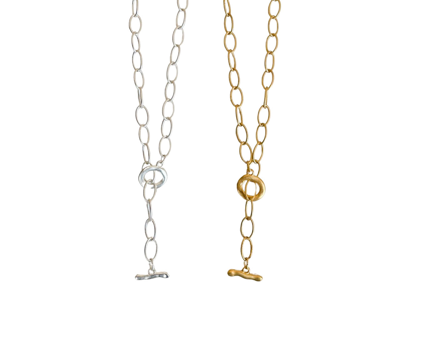 Gliederkette lang L oval - Stahl