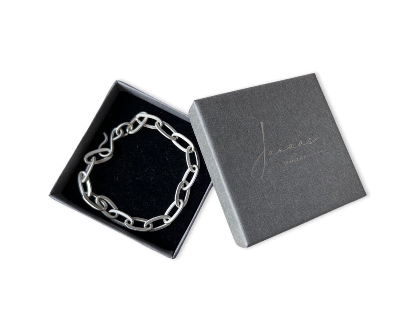 Gliederarmband M - Stahl