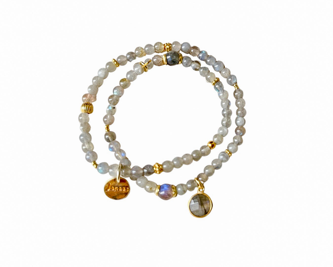 Armband "Double Labradorit" gold