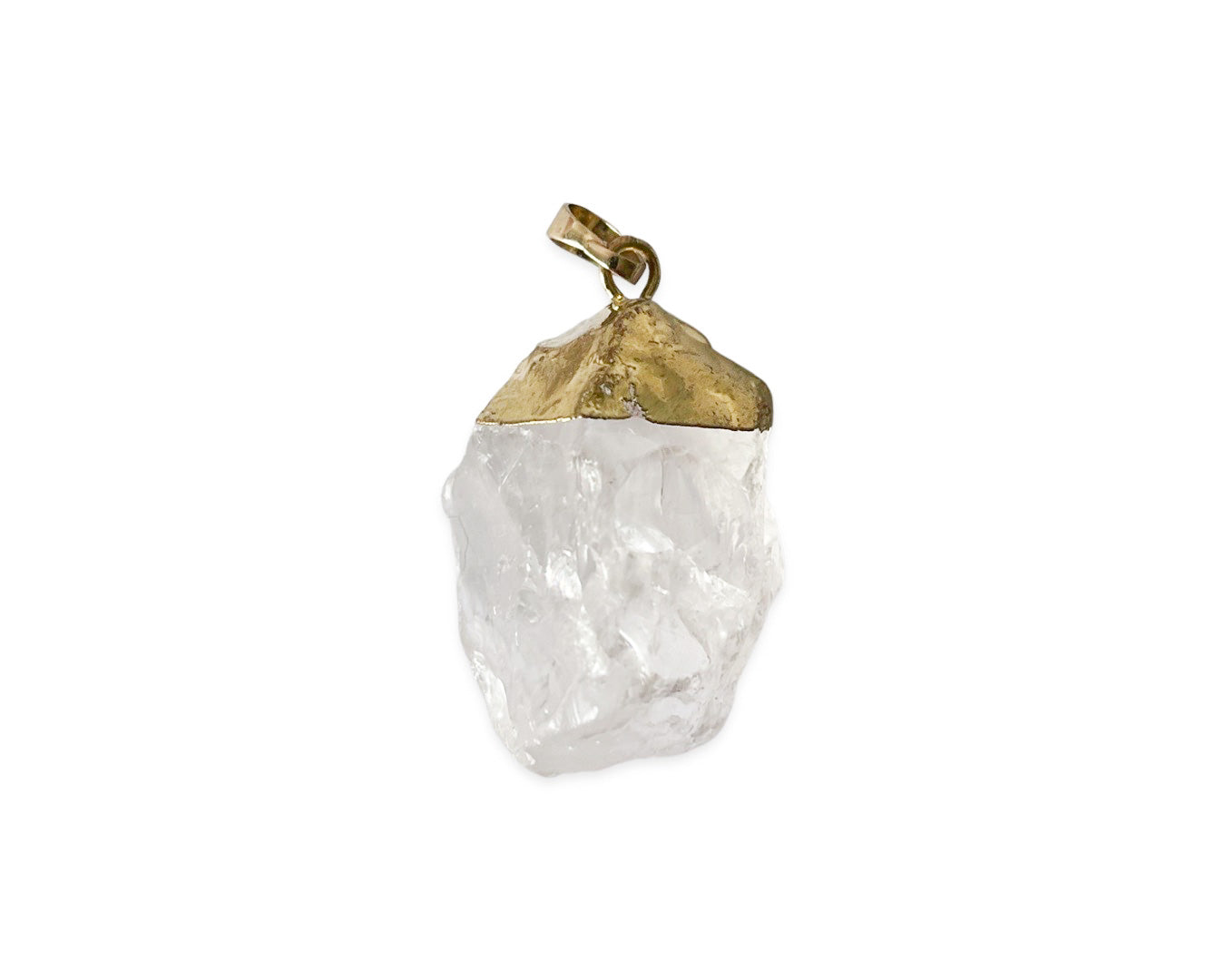Anhänger „Nugget“ - Rosenquarz oder Bergkristall