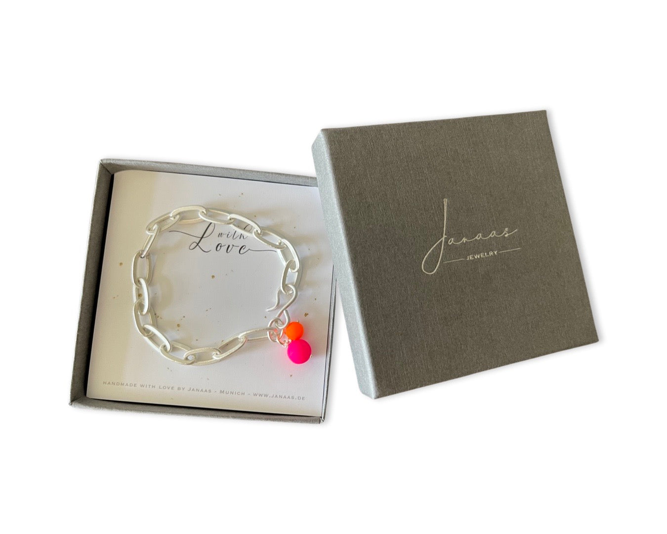 Gliederarmband M „Neon“ - Stahl