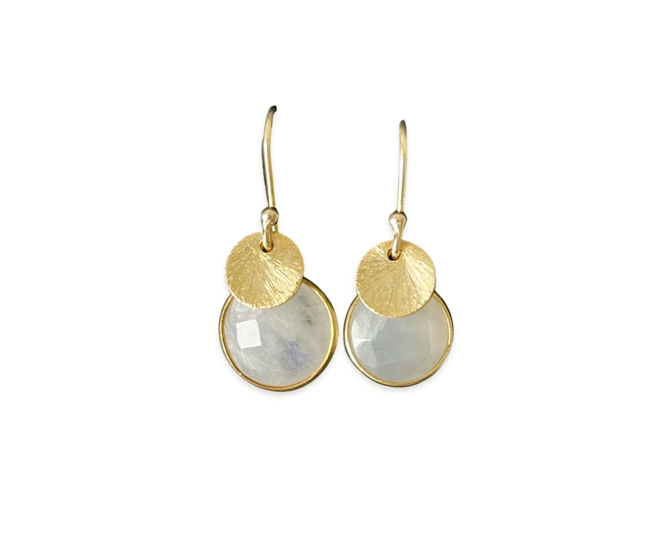 Ohrringe "Mondstein Duo" gold