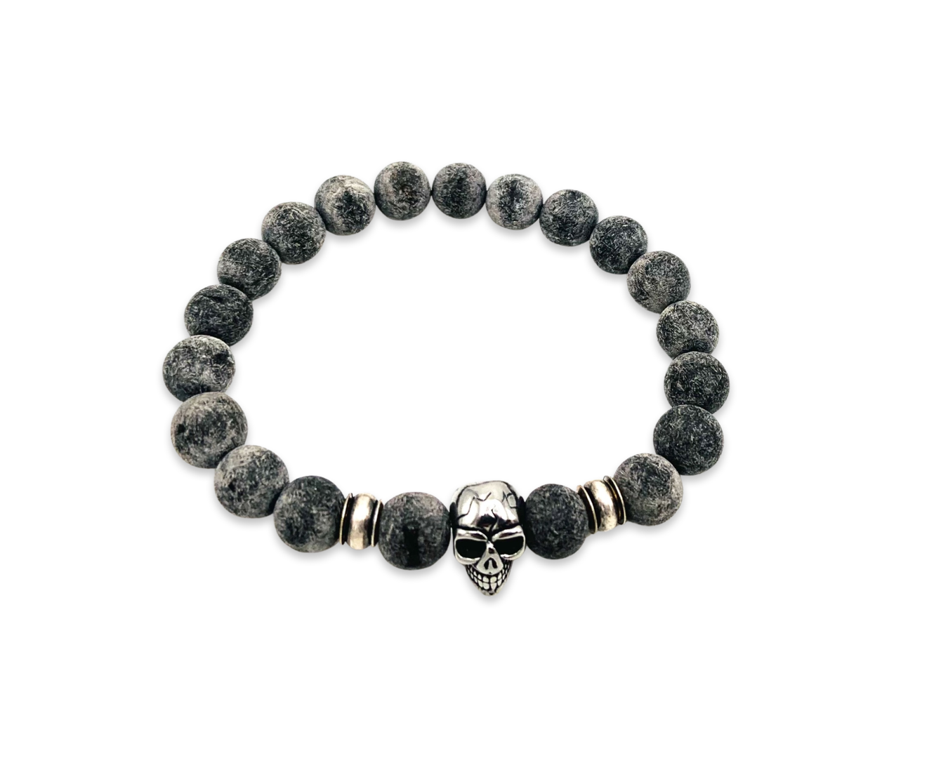 Herrenarmband "Horn Skull" anthrazit