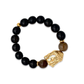 Armband PREMIUM - Black Horn " Buddha" L gold