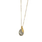 Kette „Turmalinquarz Leaf“ Gold - 925 Sterlingsilber