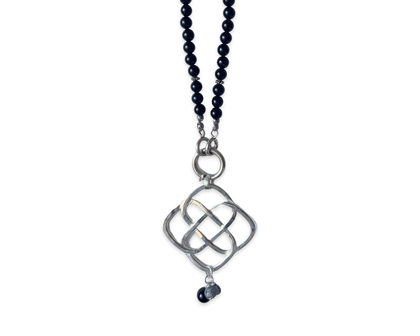 Kette lang Onyx schwarz mit Anhänger