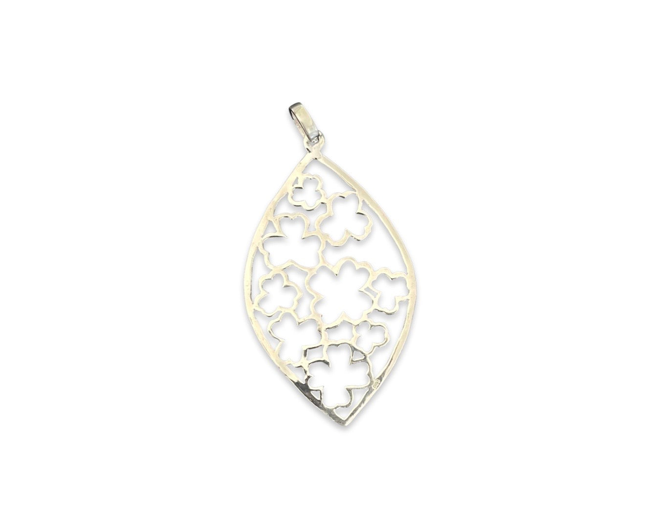Anhänger „Kleeblatt“ oval - 925 Sterlingsilber