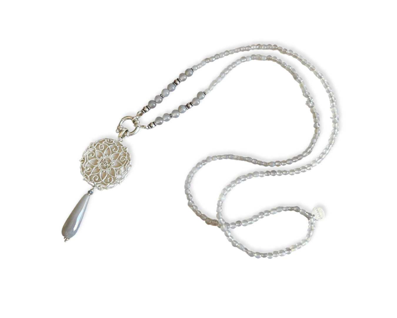 Anhänger „Mandala Achat“ - 925 Sterlingsilber