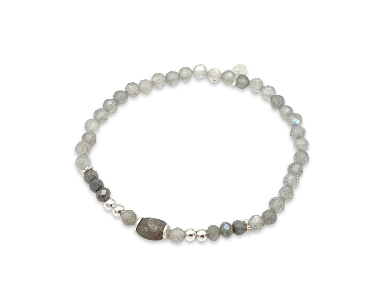 Armband Labradorit Nuggets silber