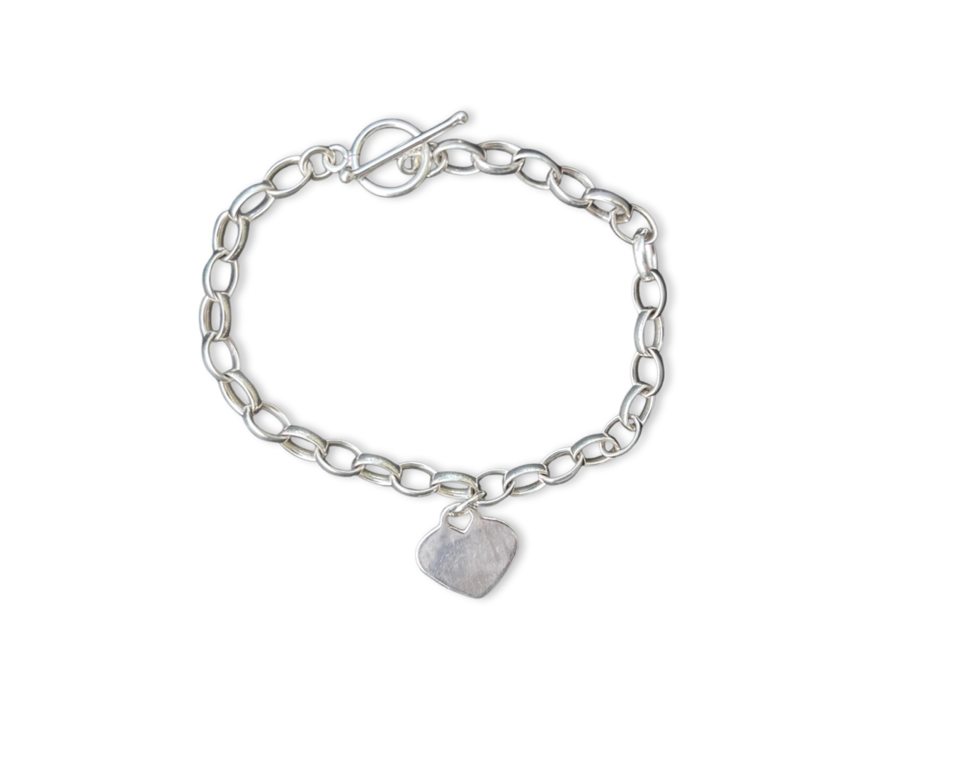 Gliederarmband L "Herz" - 925 Sterlingsilber