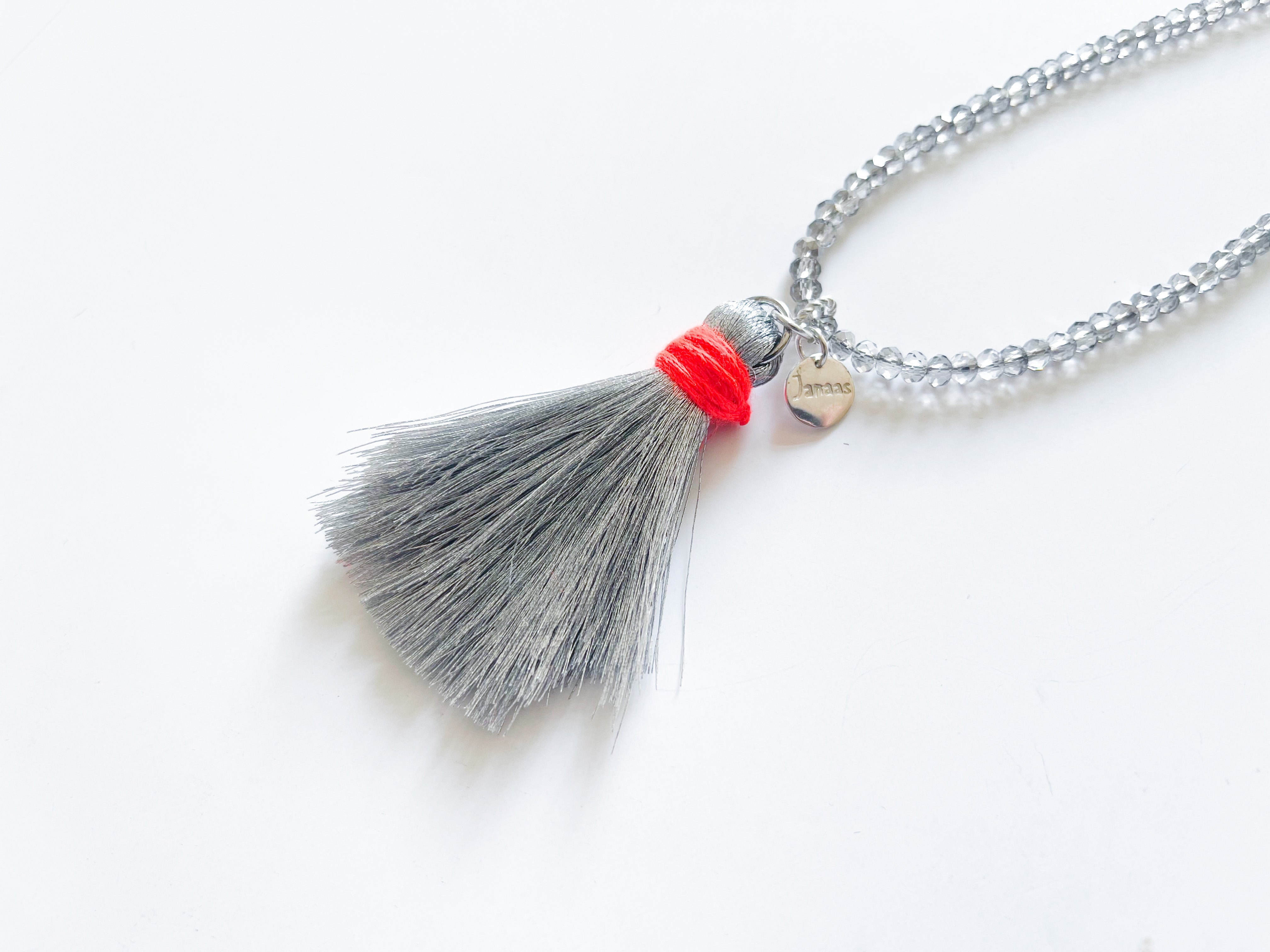 Kette "Crystal Neon Silber" Quaste