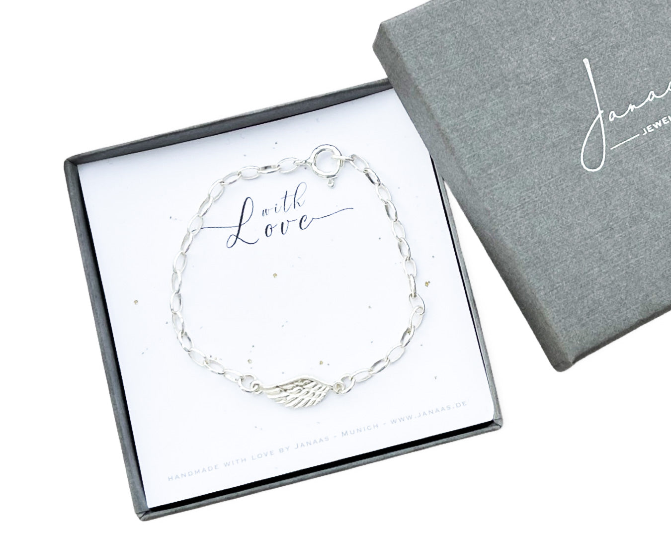 Gliederarmband M „Flügel“ - 925 Sterlingsilber