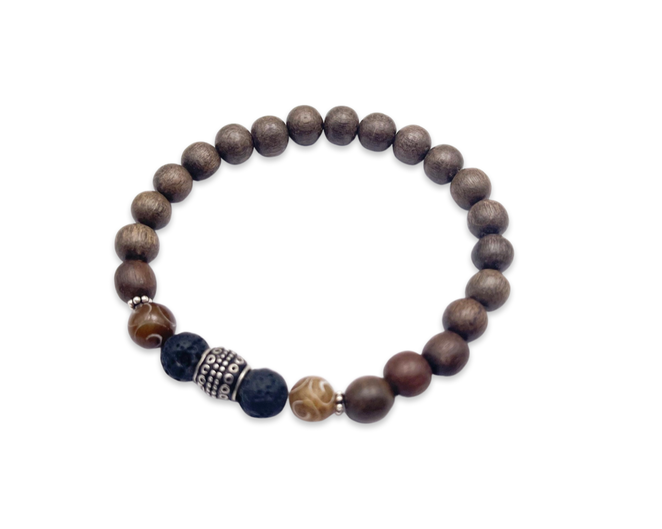 Herrenarmband "Wood Lava Mix"