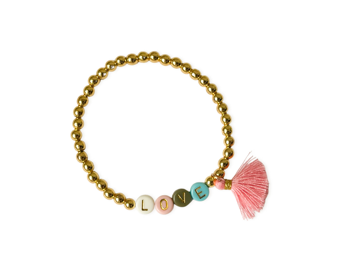 Armband "My Letters" - Hämatit Gold