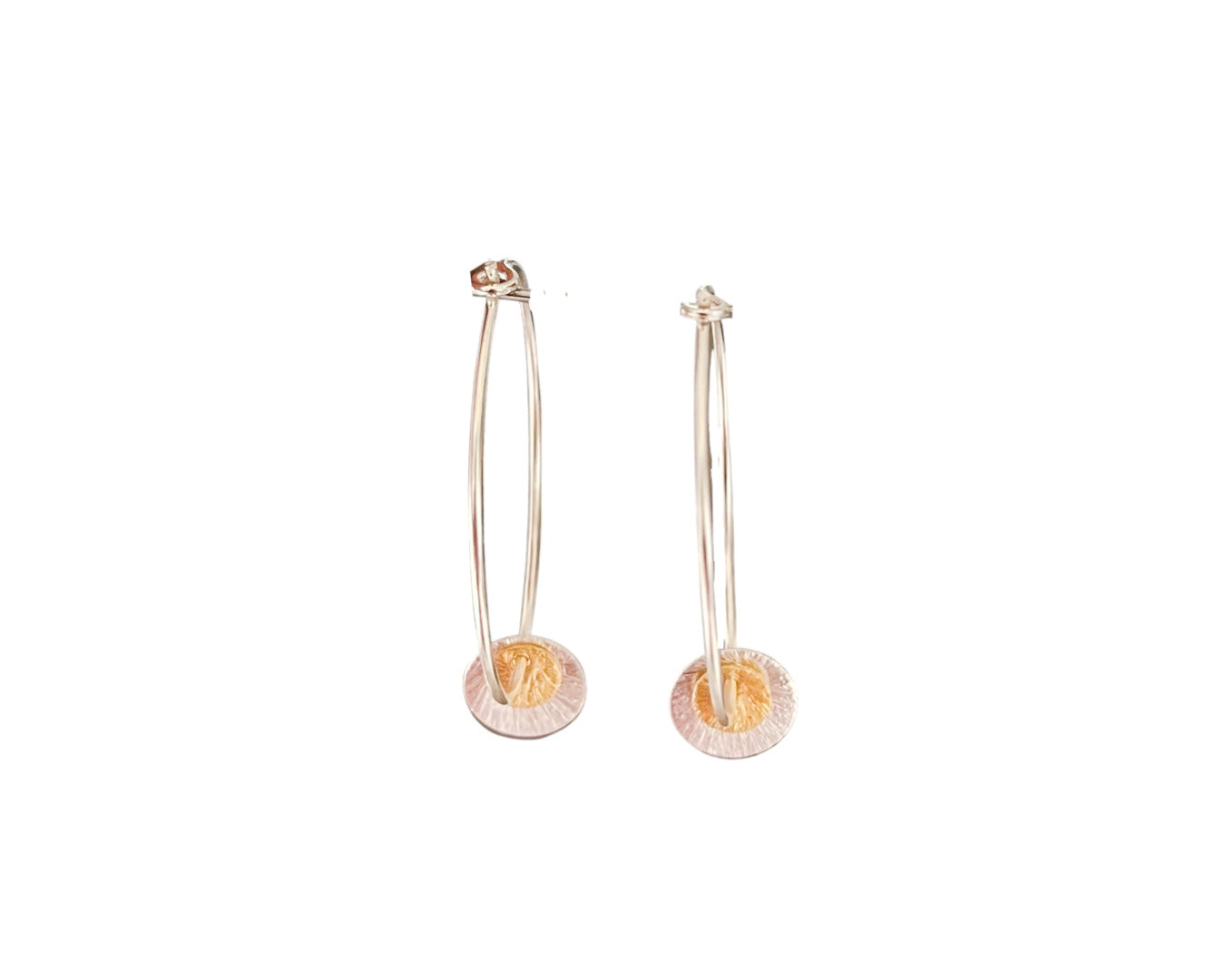 Ohrringe Creole „Duo“ - 925 Sterlingsilber vergoldet