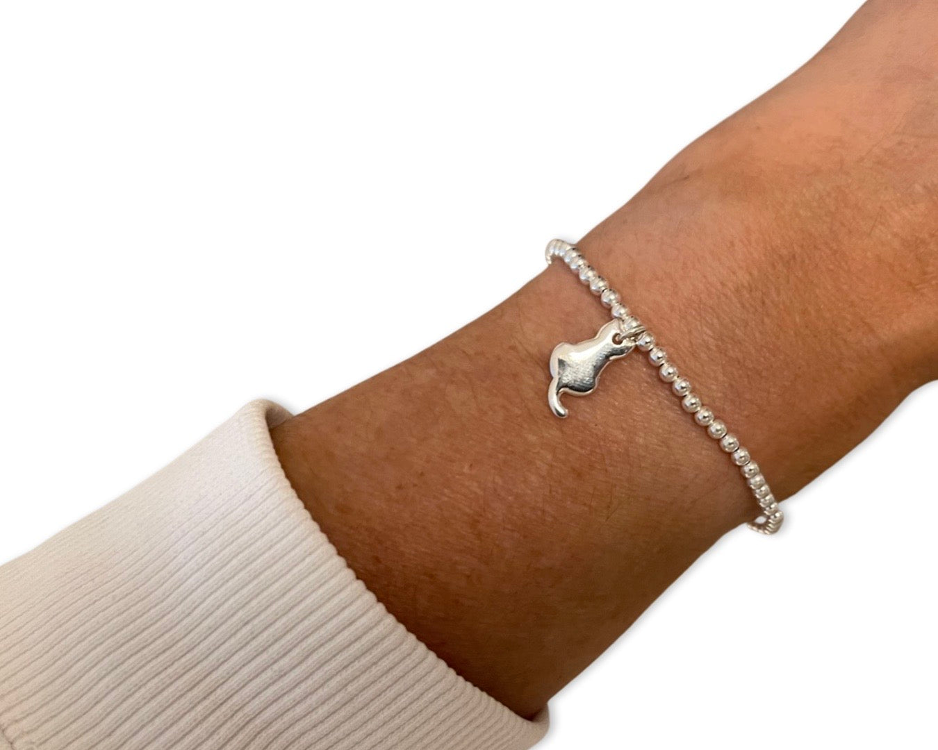 Perlenarmband "Cat" - 925 Sterlingsilber