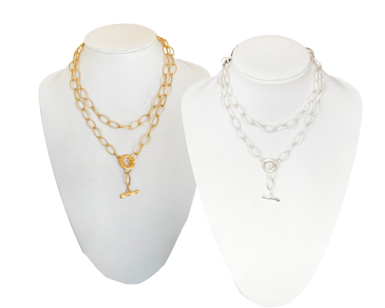 Gliederkette lang L oval - Stahl