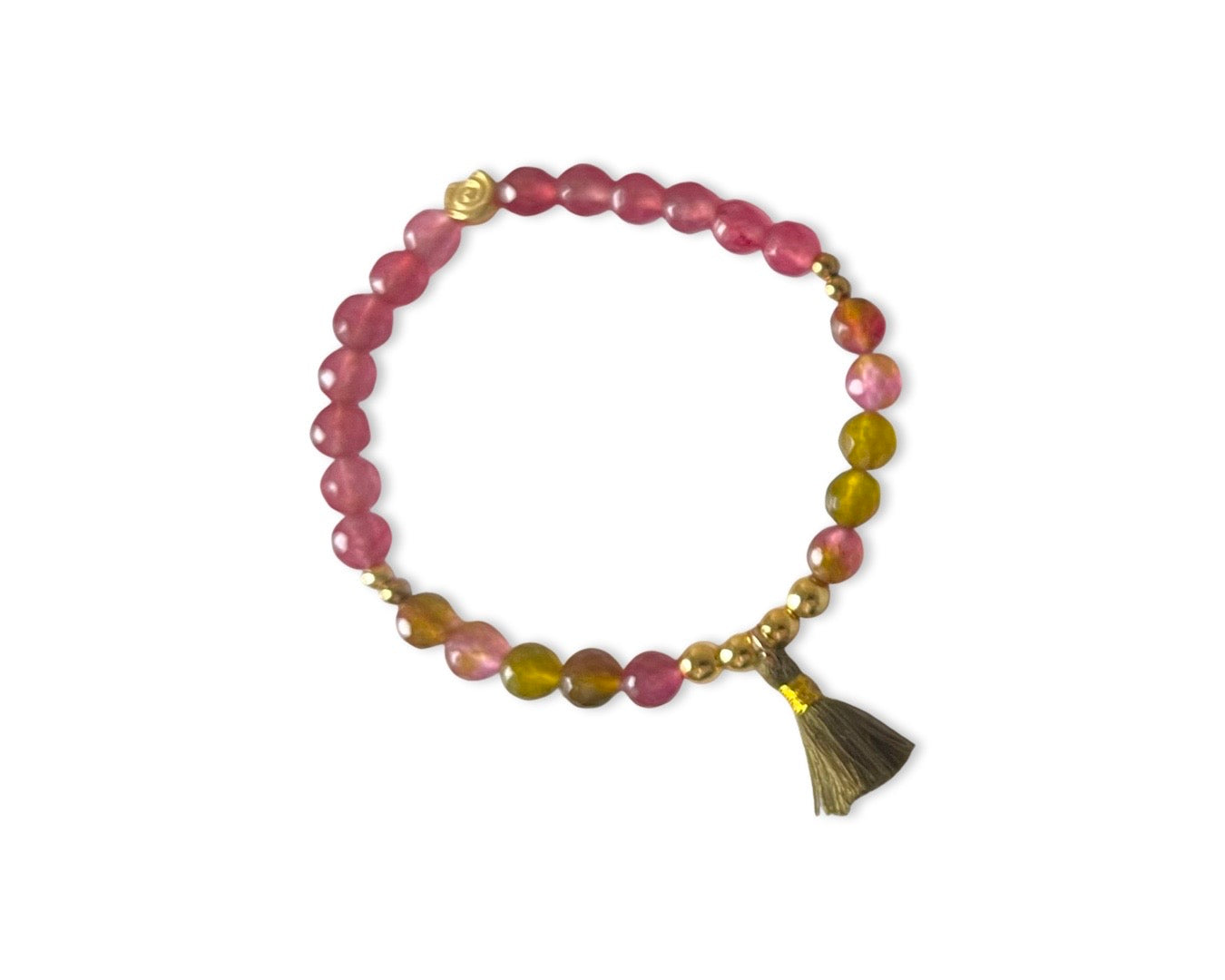 Armband "Wine" grün-rosé
