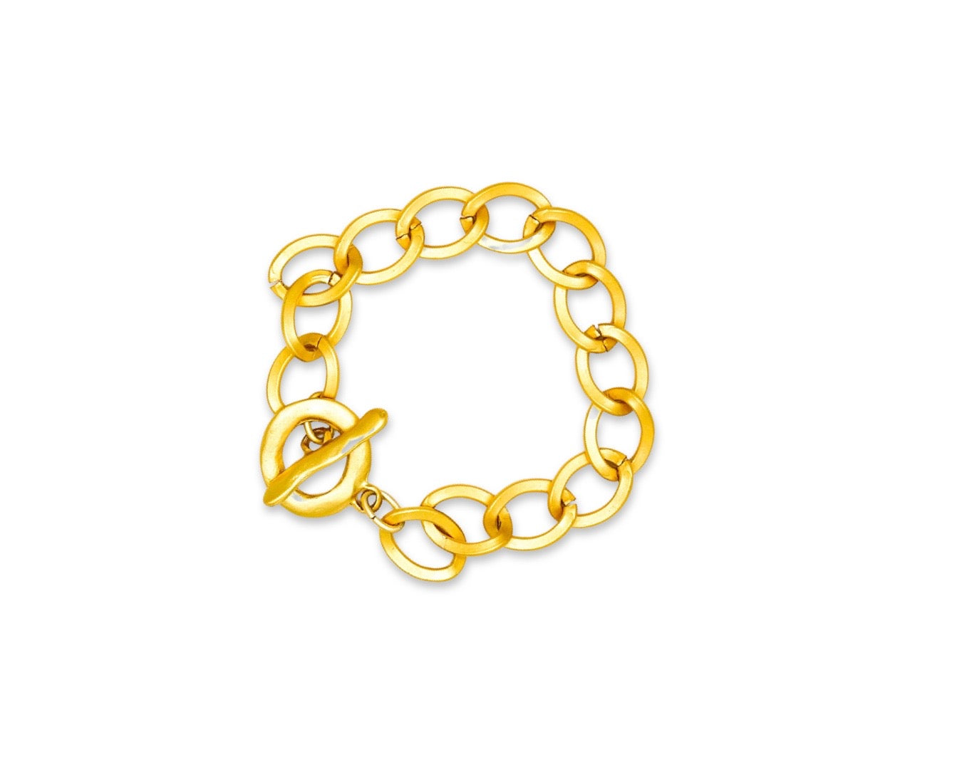 Gliederarmband XL matt - Stahl
