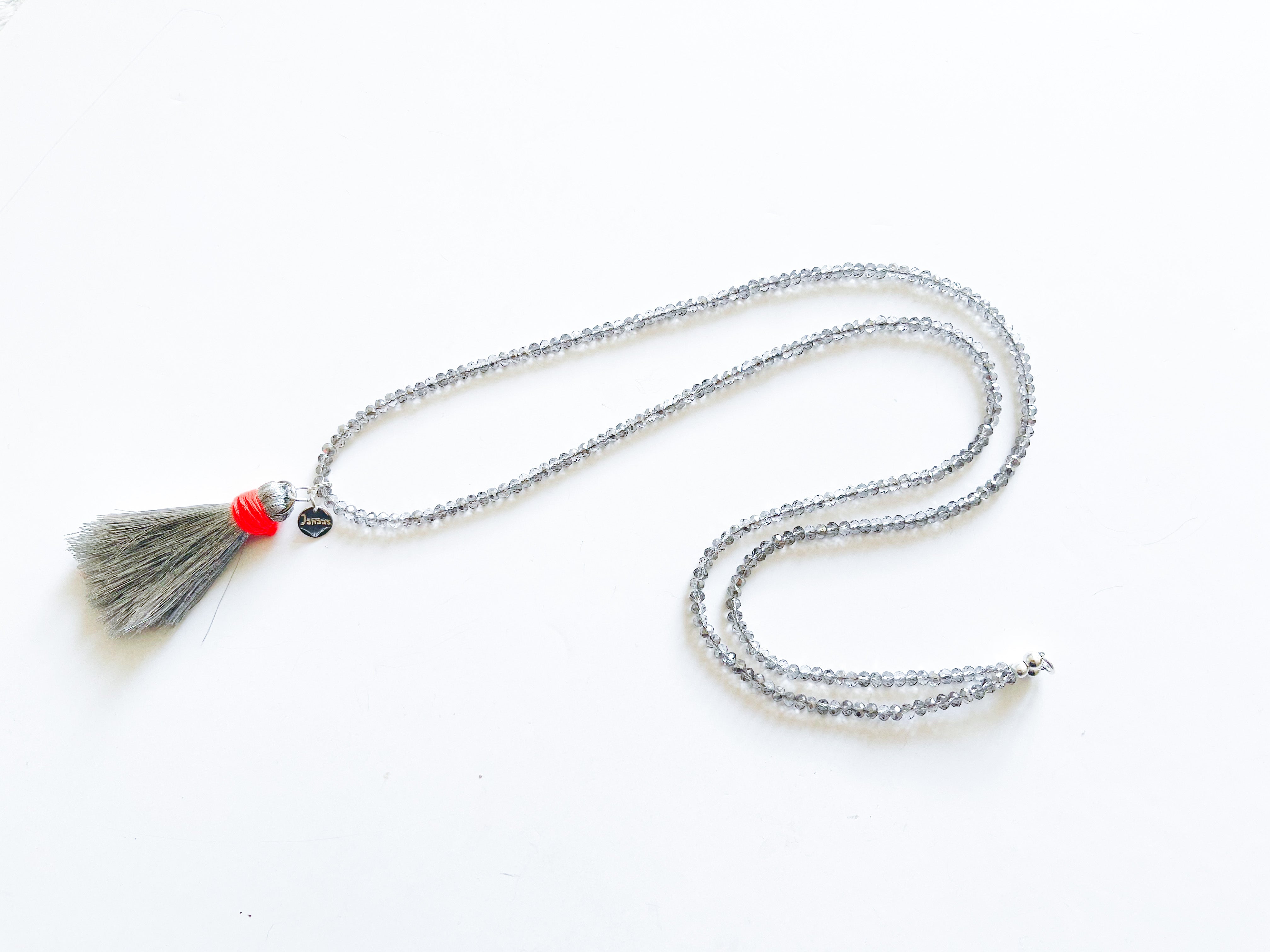 Kette "Crystal Neon Silber" Quaste