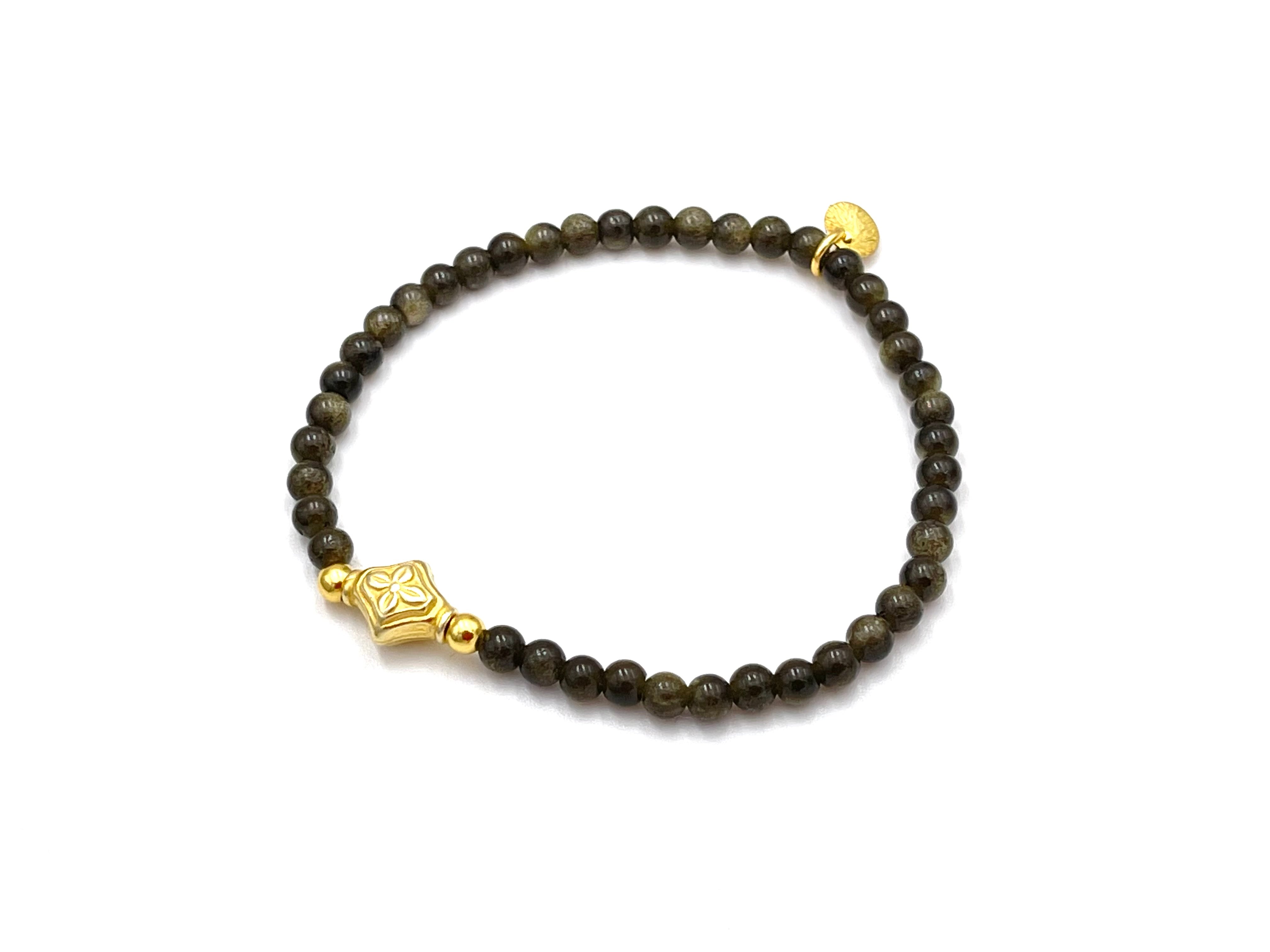 Armband "Golden Obsidian" S