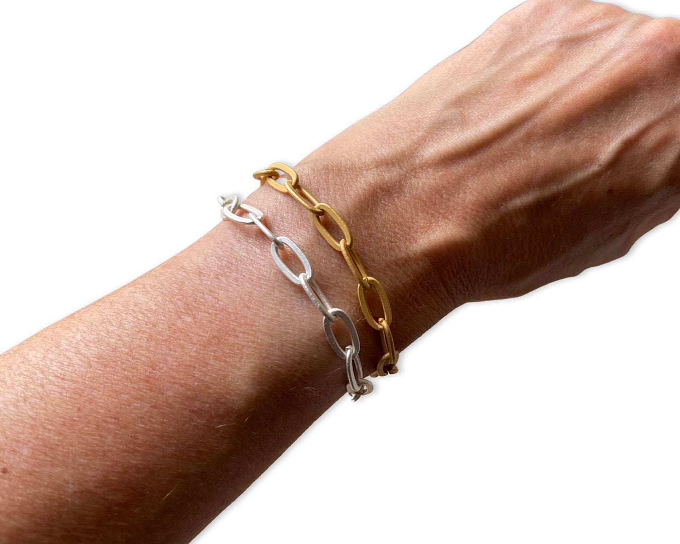 Gliederarmband M - Stahl