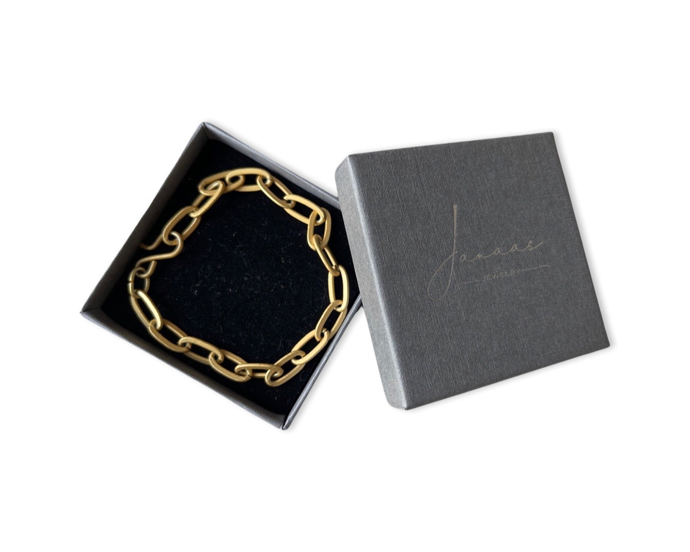 Gliederarmband M - Stahl