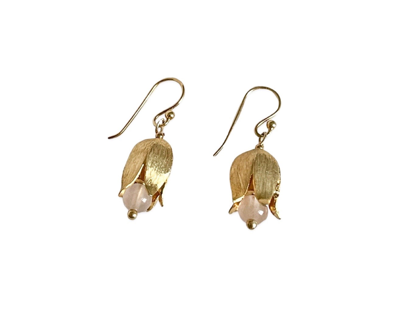 Ohrringe "Tulips" L gold - 925 Sterlingsilber