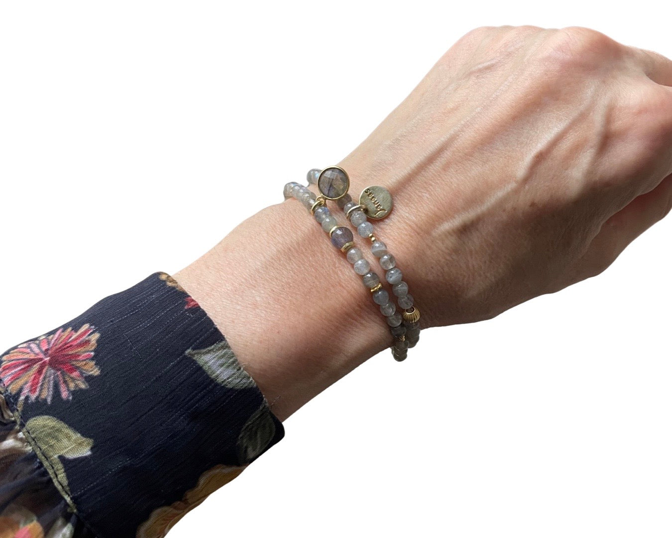 Armband "Double Labradorit" gold