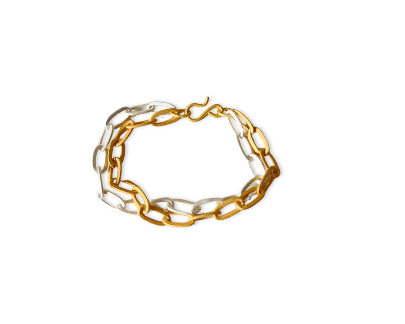 Gliederarmband M „Duo“ - Stahl