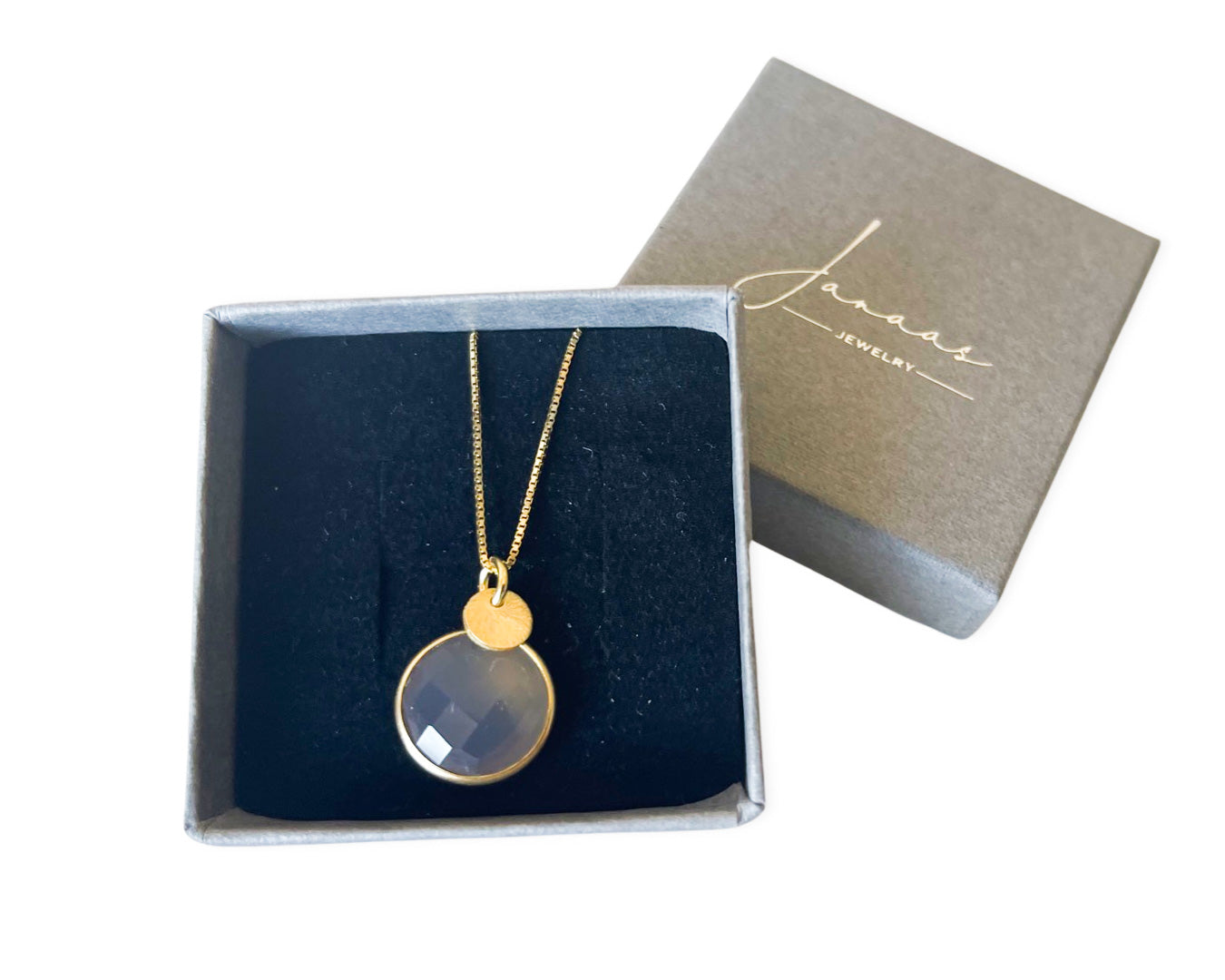 Kette „Achat Duo“ Gold - 925 Sterlingsilber