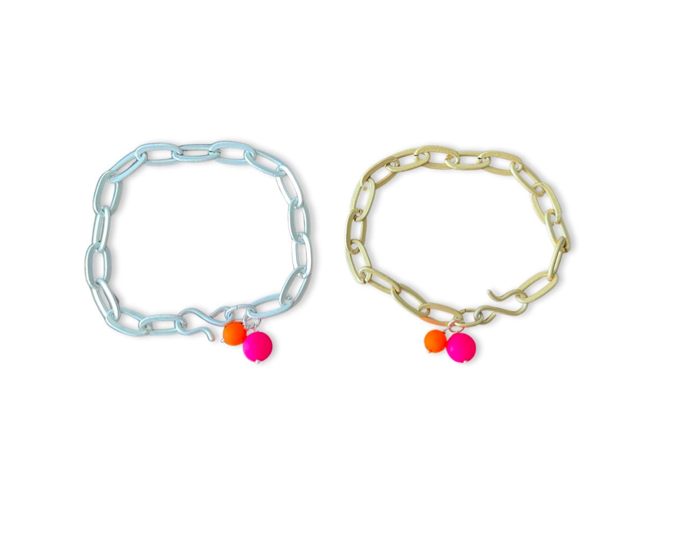 Gliederarmband M „Neon“ - Stahl