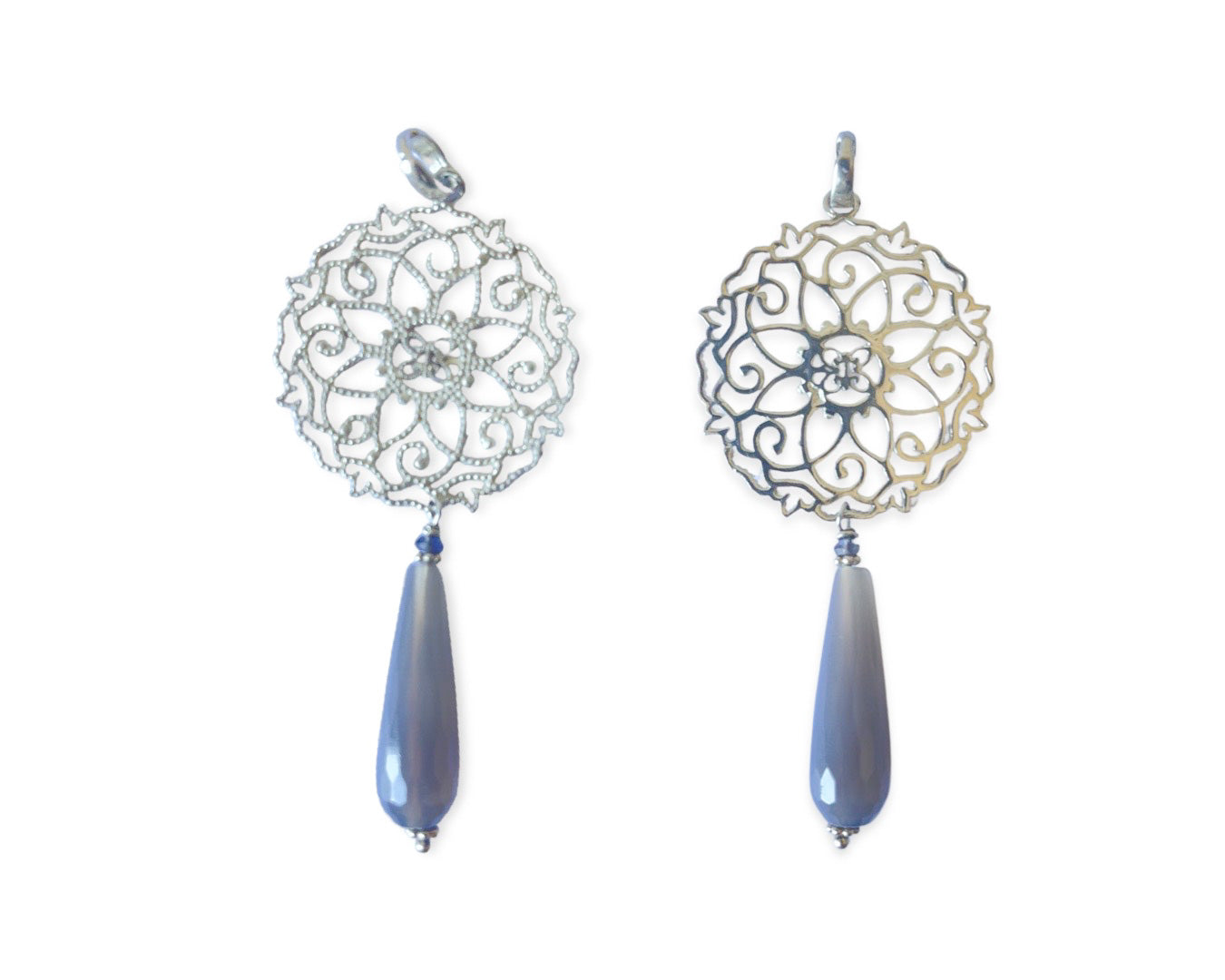Anhänger „Mandala Achat“ - 925 Sterlingsilber