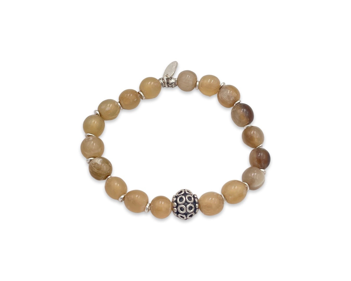 Armband PREMIUM "White Horn Pure" M