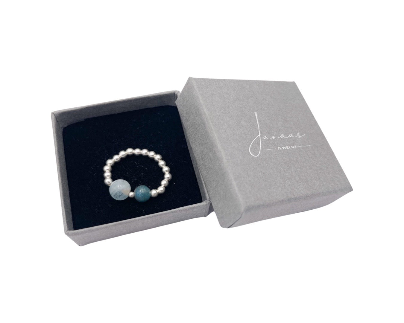 Ring Sterlingsilber "Double Blue"
