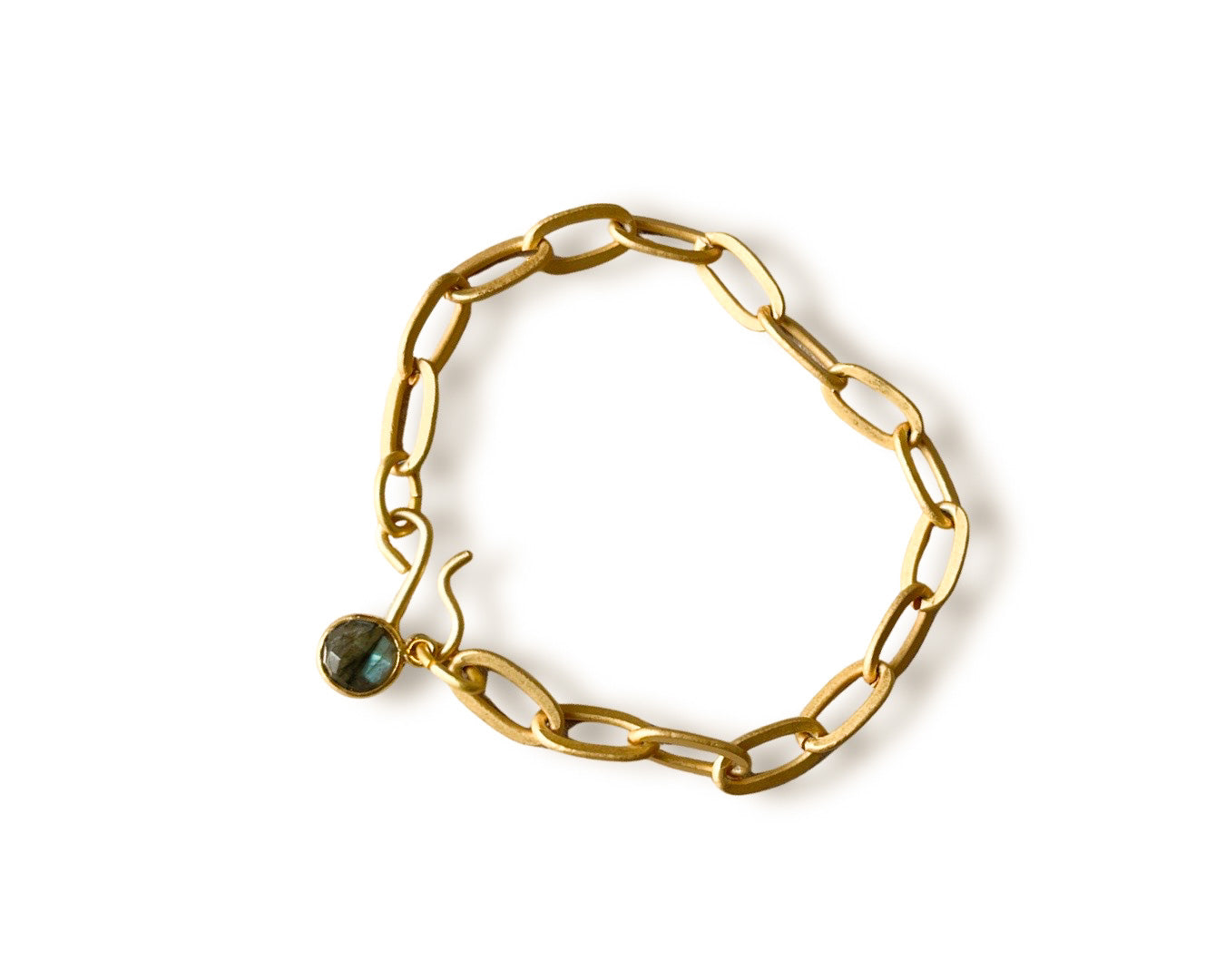 Gliederarmband M „Labradorit“ - Stahl