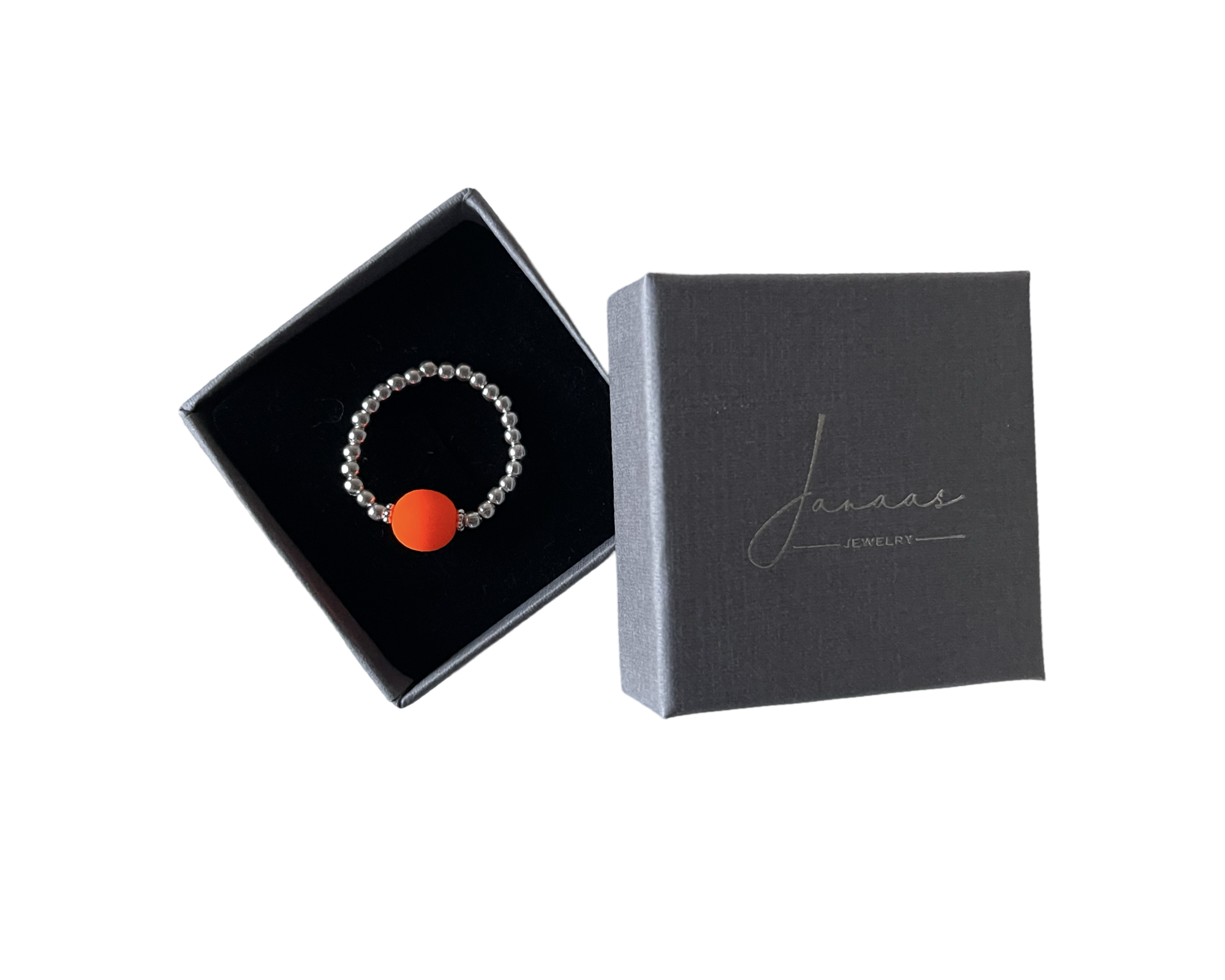 Ring Sterlingsilber "Neon Orange"