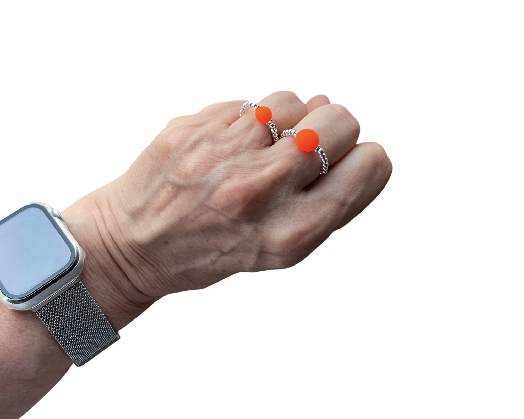 Ring Sterlingsilber "Neon Orange"
