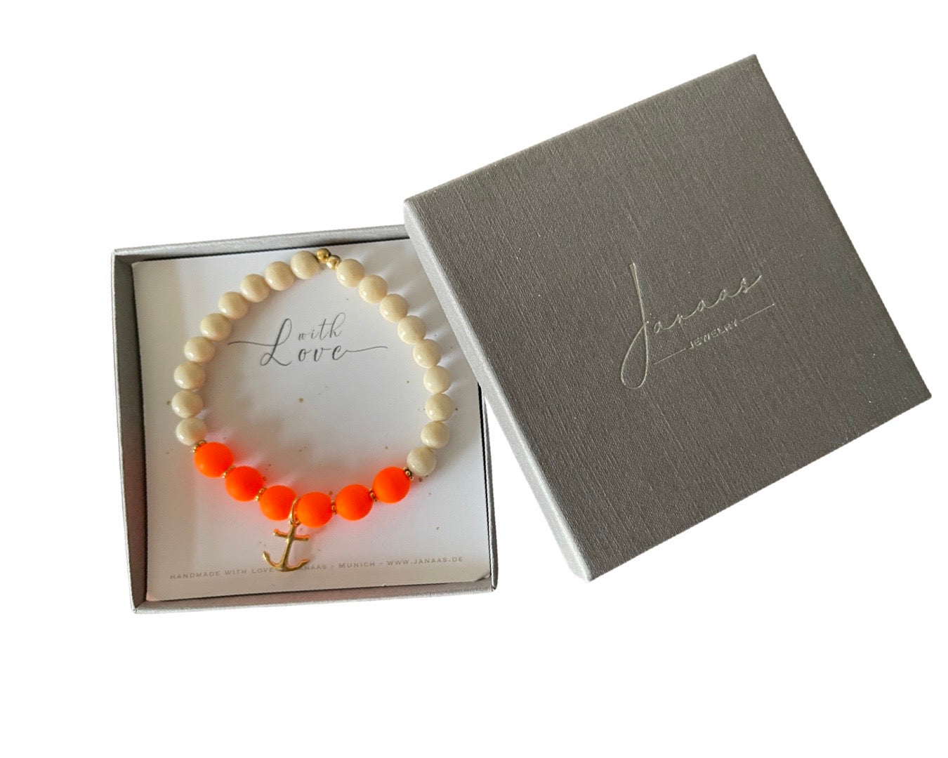 Armband „Beachlife“ Neon-Orange