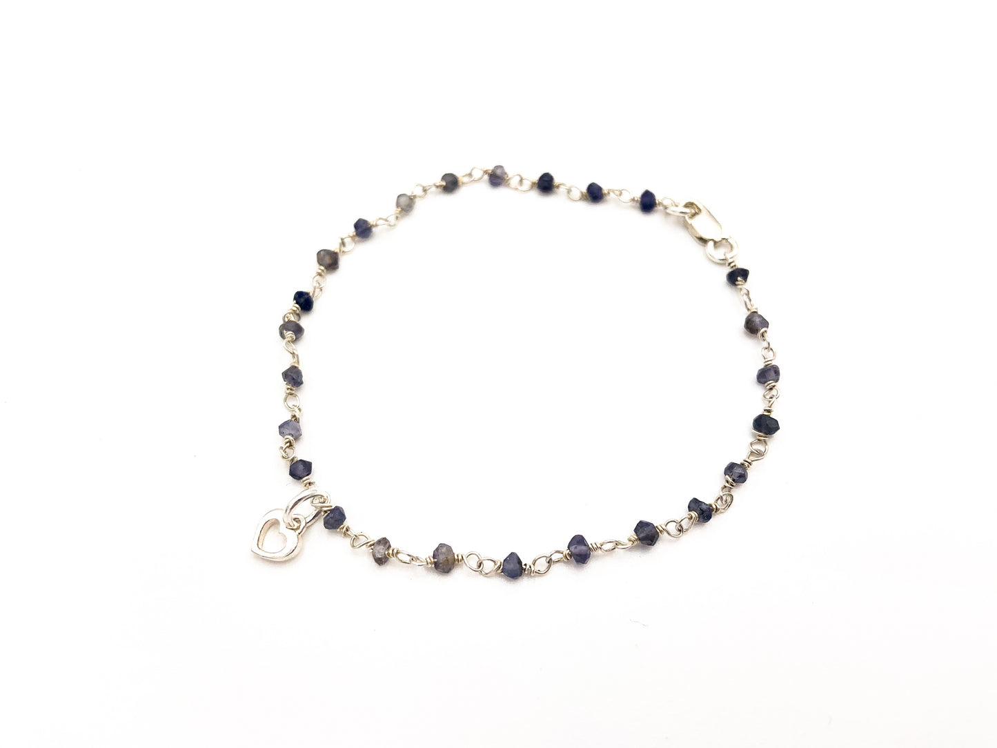 Armband "Mini Dots" blau - 925 Silber