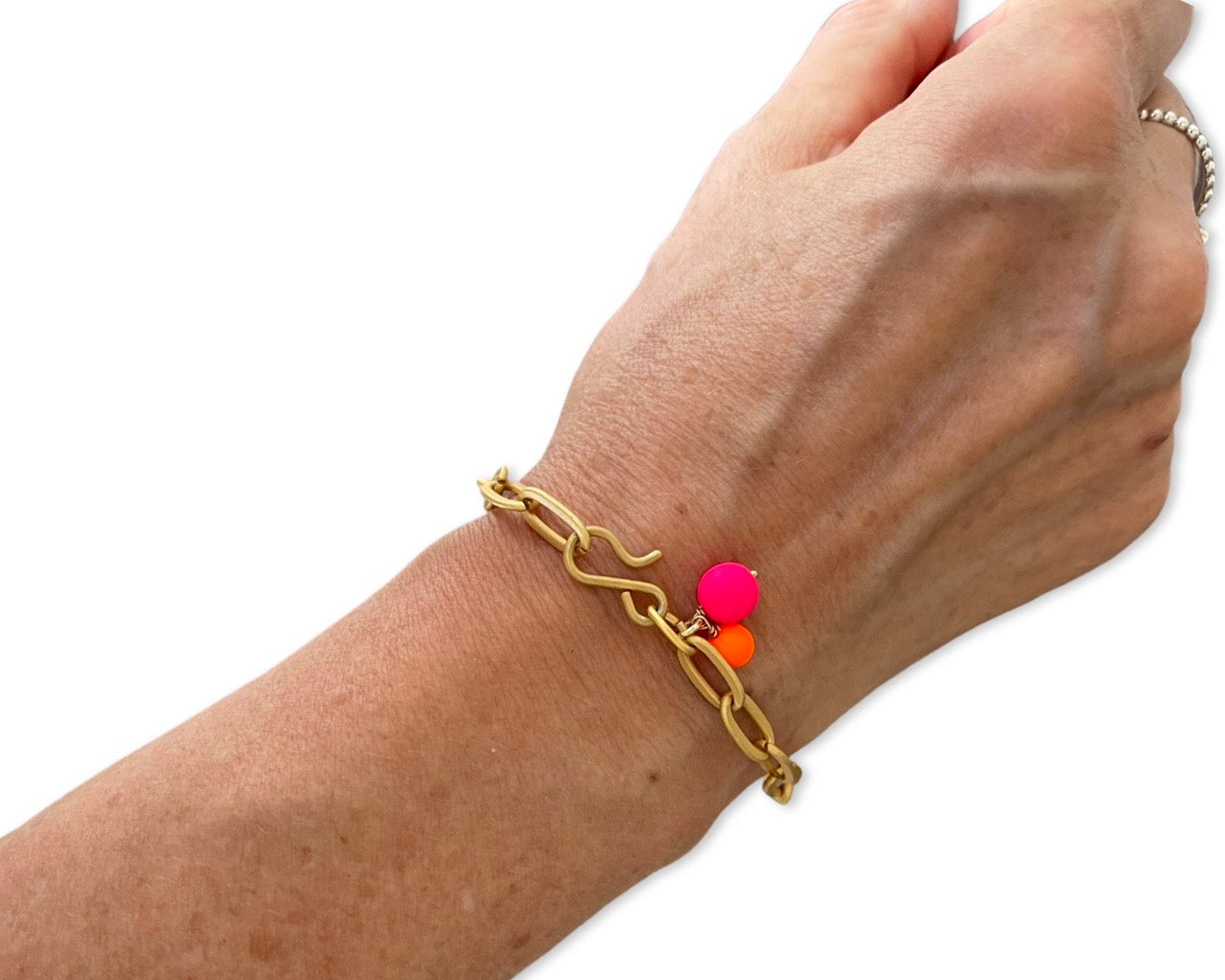 Gliederarmband M „Neon“ - Stahl