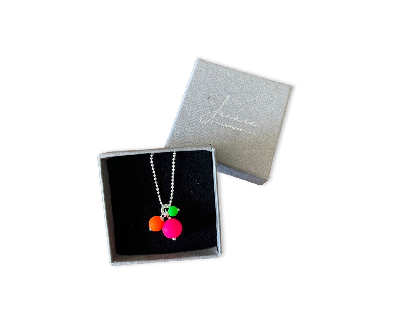 Kette „Neon Balls Trio" Silber - 925 Sterlingsilber