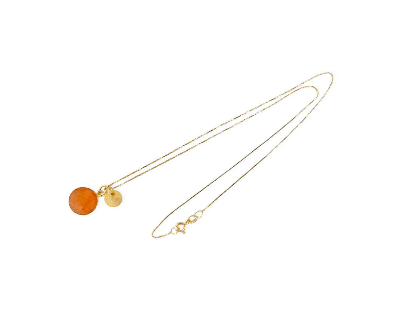 Kette „Orange Duo" Gold - 925 Sterlingsilber