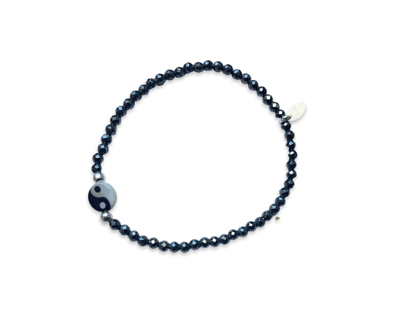 Armband "Yin&Yang“ Hämatit elastisch