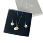 Set Kette & Ohrringe "Plättchen Duo" - 925 Sterlingsilber