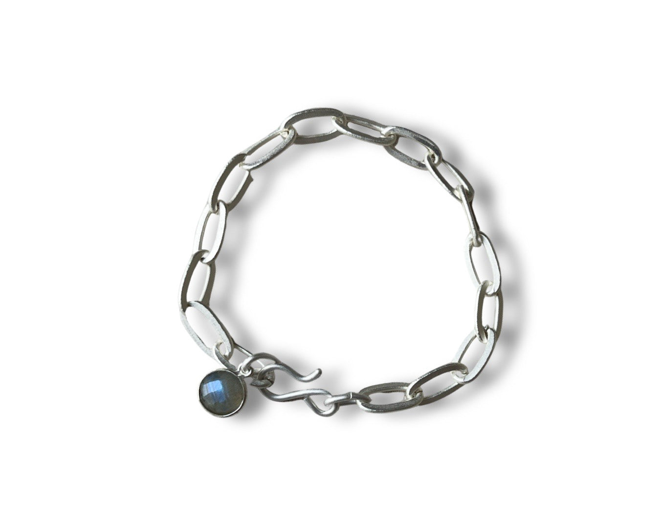 Gliederarmband M „Labradorit“ - Stahl