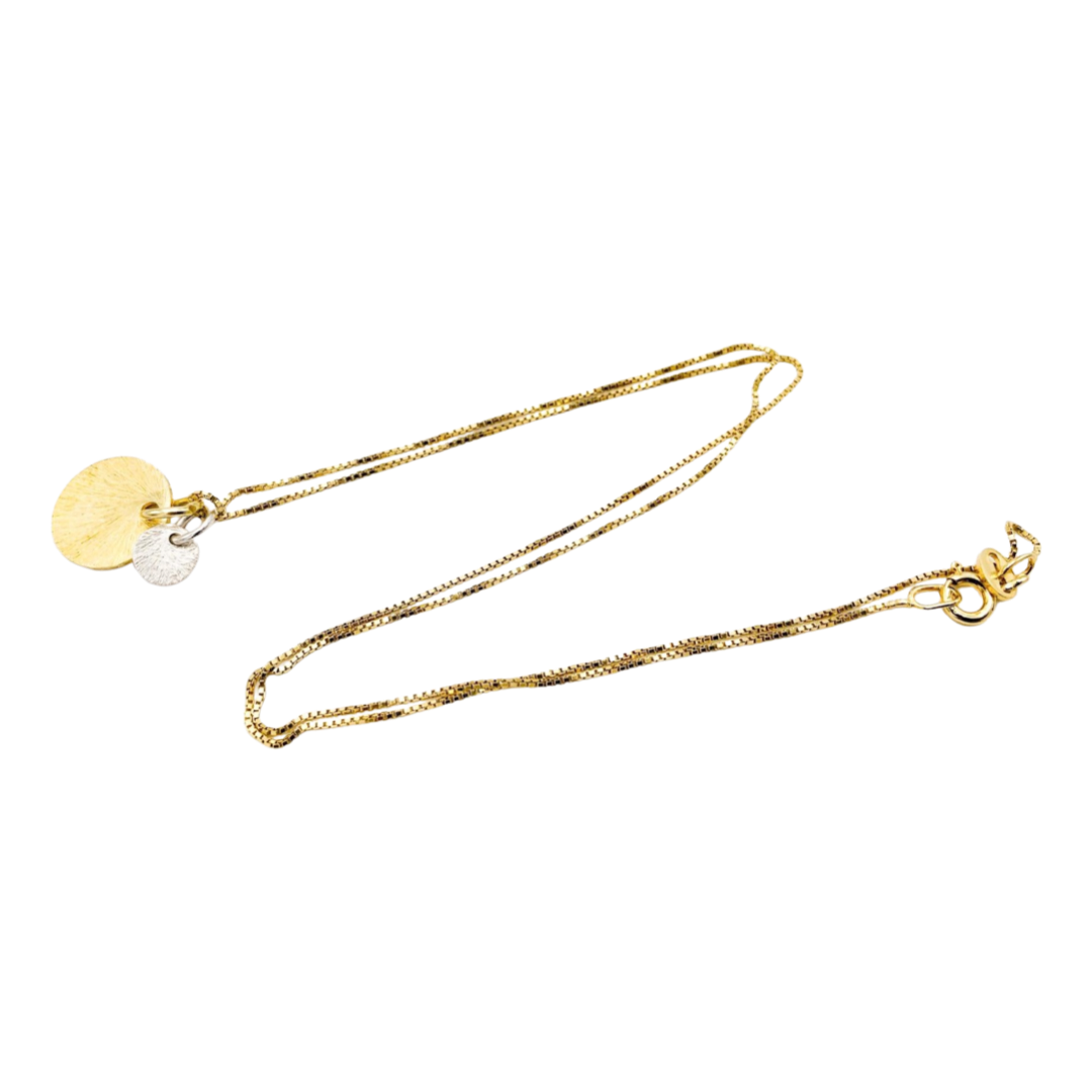 Kette "Plättchen Duo" - 925 Sterlingsilber